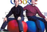 Google founders Larry Page Sergey Brin